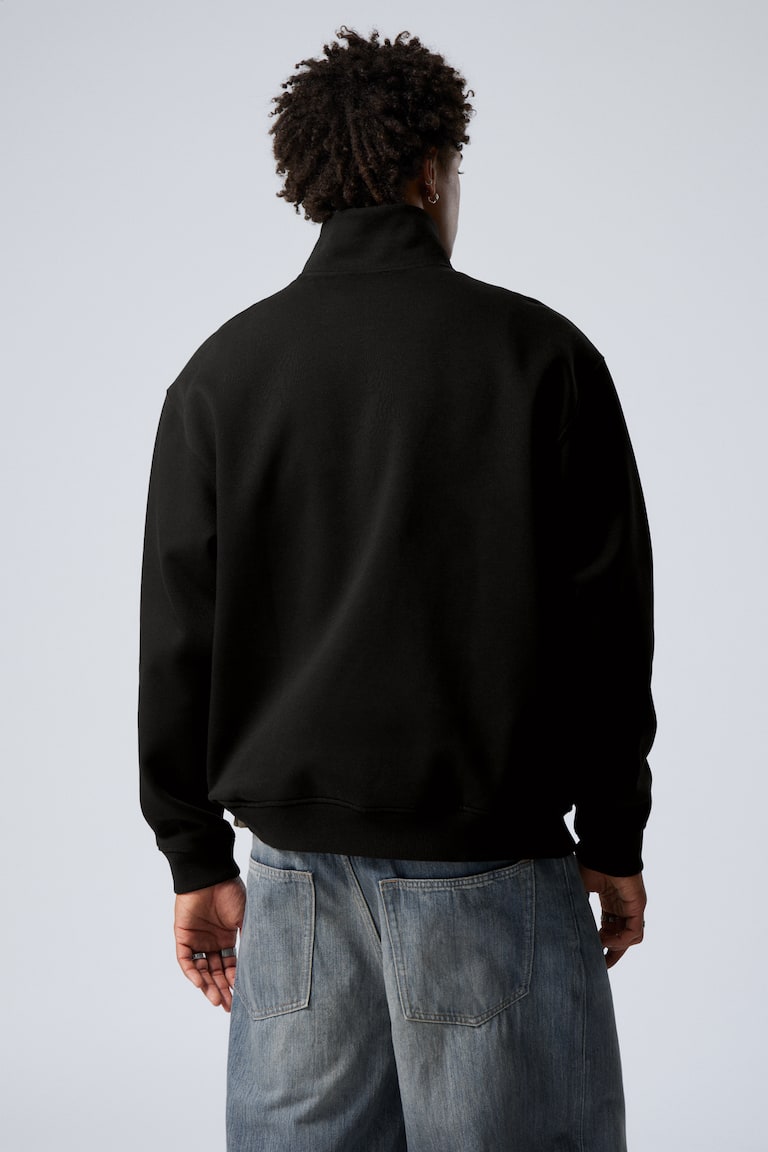 H&M Suéter Grueso De Corte Holgado Y Media Cremallera - Azul Oscuro - HOMBRE