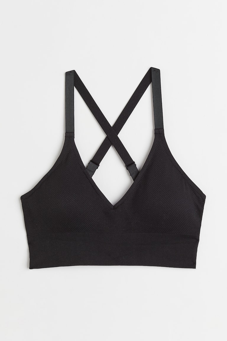 H&M Sujetador de deporte con DryMove™ Medium Support - Turquesa empolvado - MUJER