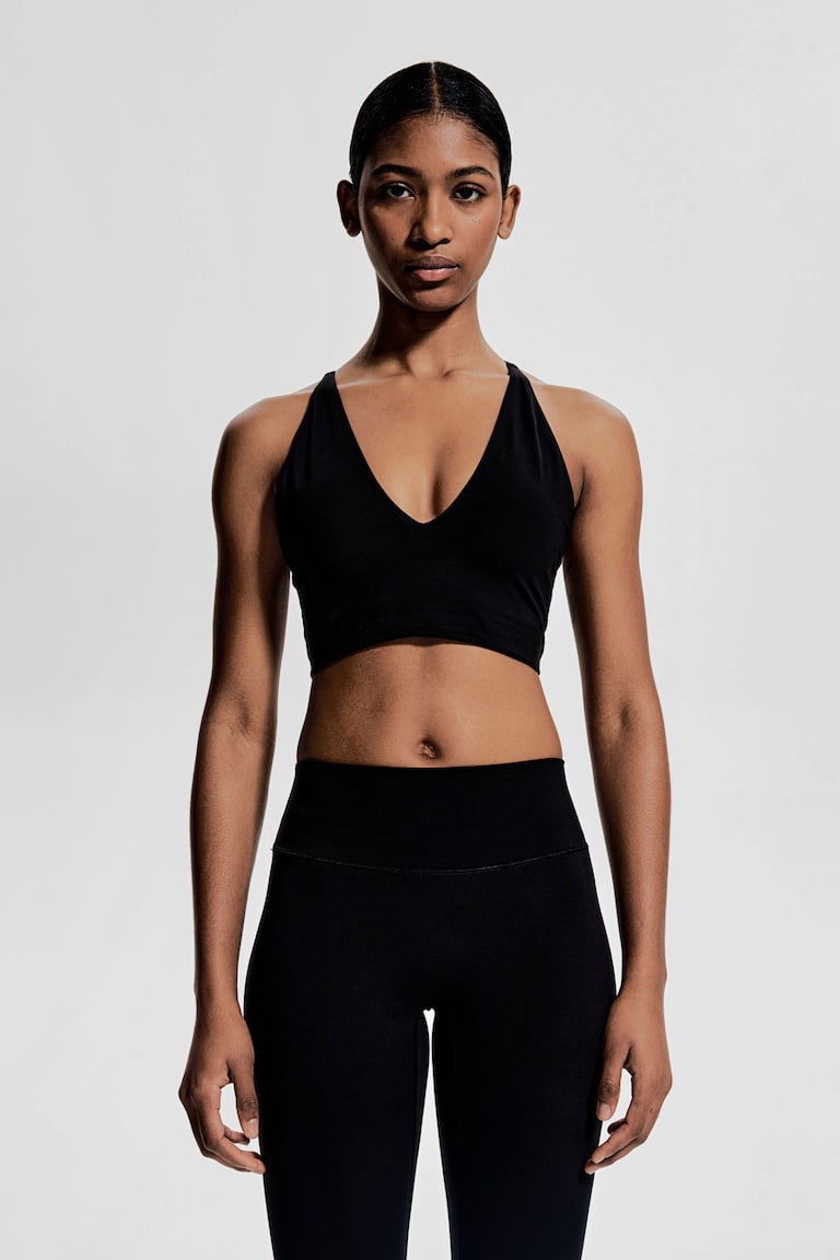 H&M Sujetador De Deporte Con SoftMove™ Light Support - Negro - MUJER