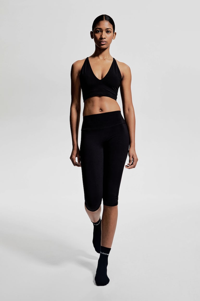 H&M Sujetador De Deporte Con SoftMove™ Light Support - Crema - MUJER