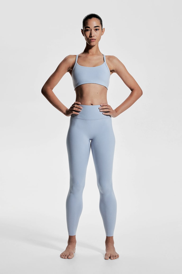 H&M Sujetador De Deporte Con SoftMove™ Medium Support - Azul Claro - MUJER