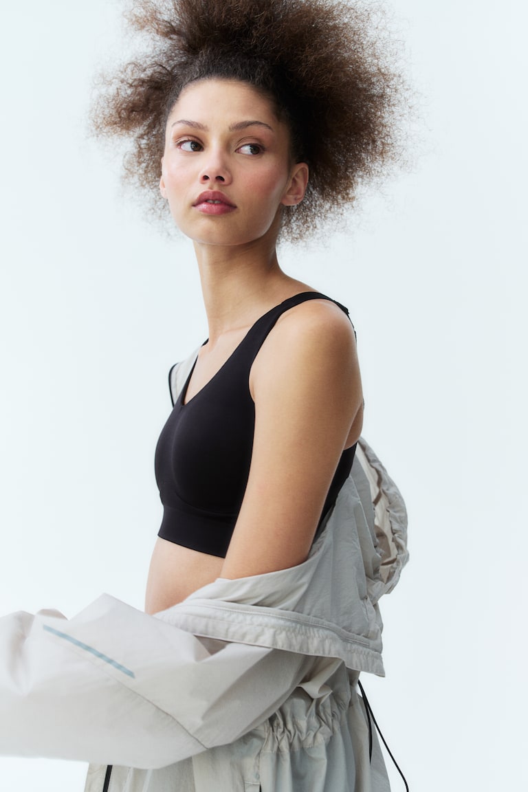 H&M Sujetador De Deporte En DryMove™ High Support - Gris Oscuro - MUJER