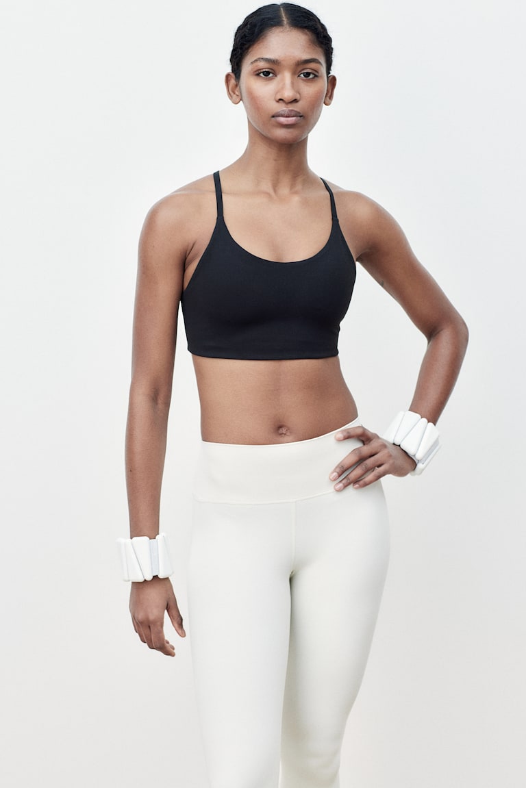 H&M Sujetador Sport Con SoftMove™ Lycra® Light Support - Negro - MUJER
