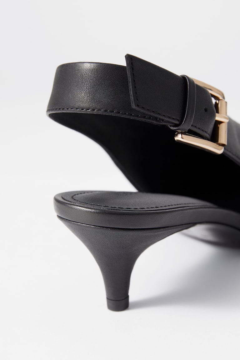 H&M Tacones Tipo "kitten Heel" Destalonados De Piel - Ante Beige - MUJER