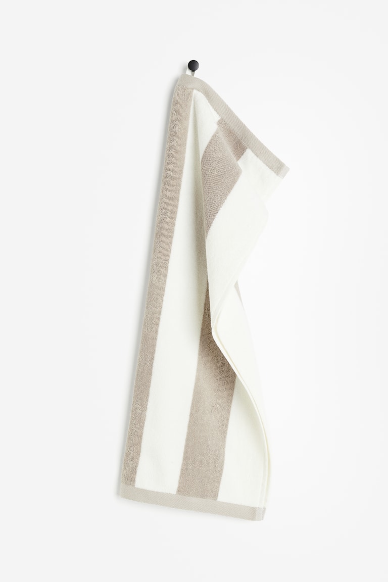 H&M Toalla De Mano De Rayas - Verde Salvia/Rayas - HOME
