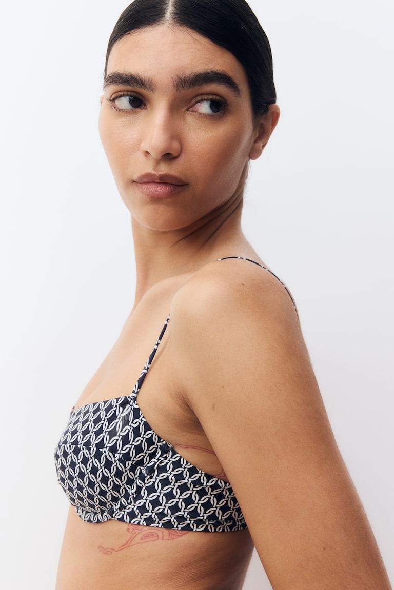 H&M Top De Bikini - Beige/Estampado De Leopardo - MUJER