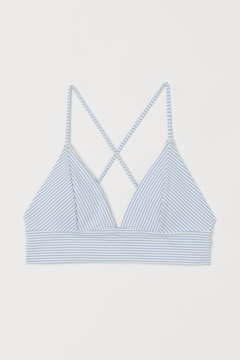 H&M Top de bikini con relleno - Verde caqui oscuro - MUJER