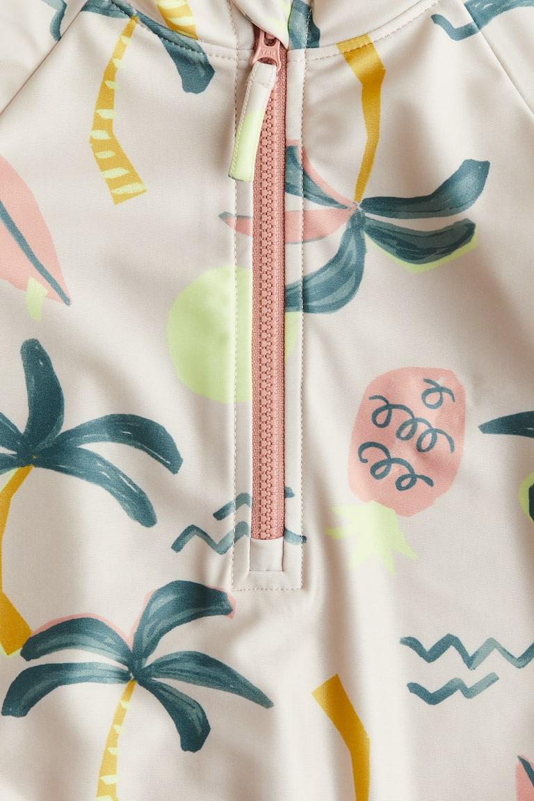 H&M Traje De Baño De Manga Larga - Crema/Lunares - NIÑOS