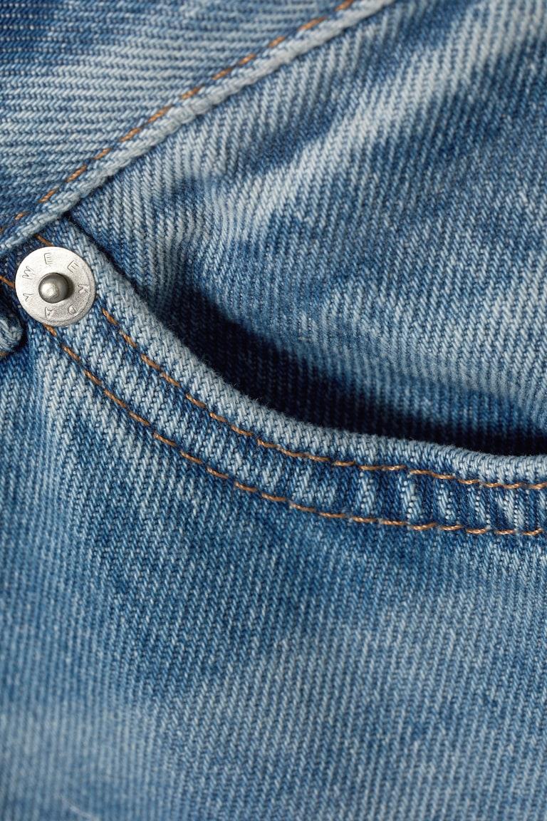 H&M Vaqueros De Pernera Ancha Y Tiro Medio Rail - Blue Rinse- Azul Oscuro - MUJER