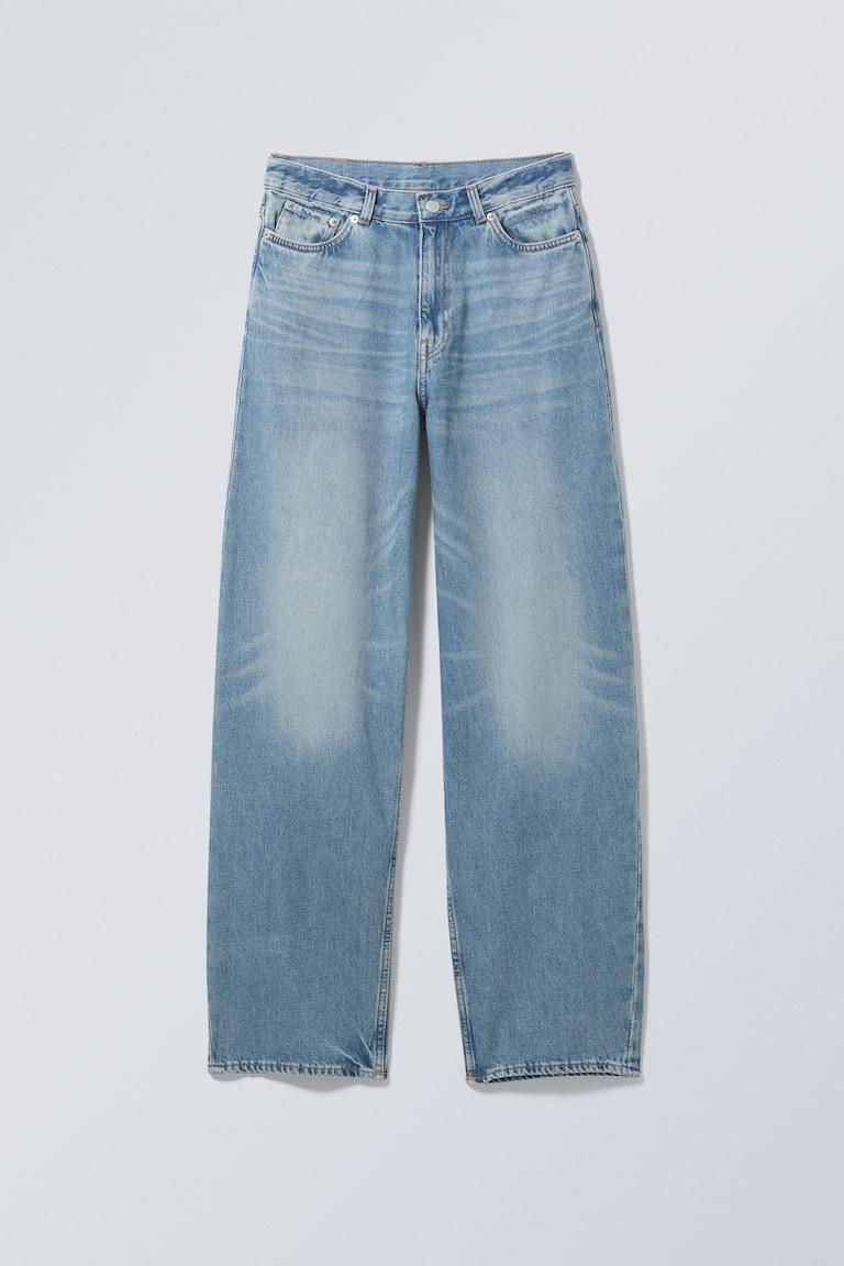 H&M Vaqueros de pernera ancha y tiro medio Rail - Jackpot Blue - Medium Blue - MUJER