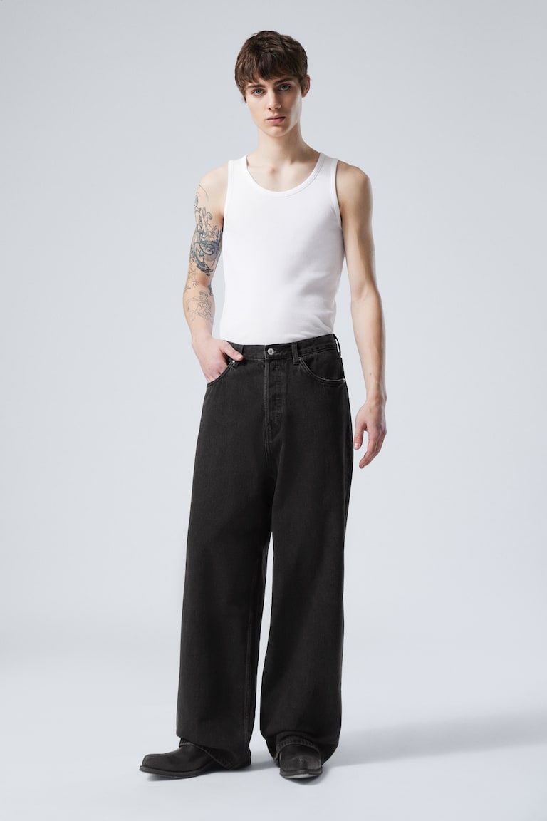 H&M Vaqueros De Pernera Baggy Holgada Astro - Blue Stream - Azul Medio - HOMBRE