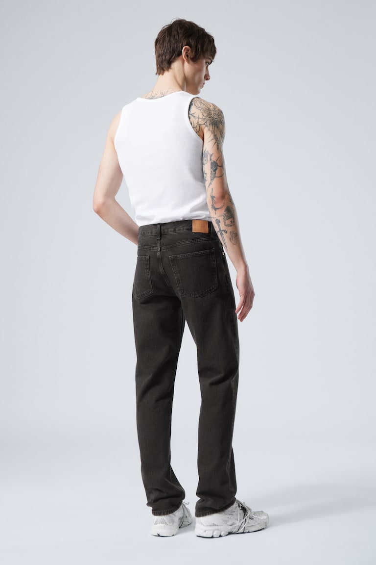 H&M Vaqueros De Pernera Recta Estándar Klean - Deep Night - Black - HOMBRE