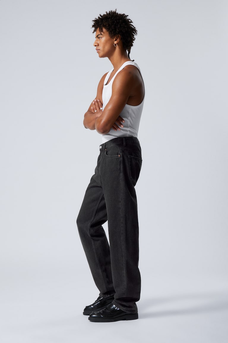 H&M Vaqueros De Pernera Recta Holgados Space - Clay Grey - Grey - HOMBRE