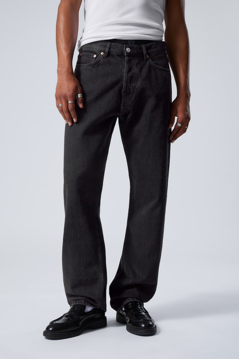 H&M Vaqueros De Pernera Recta Holgados Space - Steel Blue - Medium Blue - HOMBRE