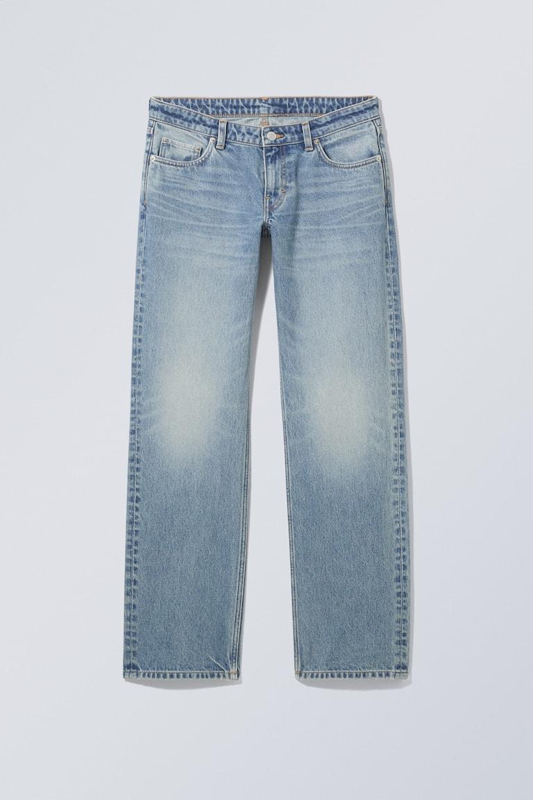 H&M Vaqueros de pernera recta y tiro bajo Arrow - Aeon Blue - Azul claro - MUJER