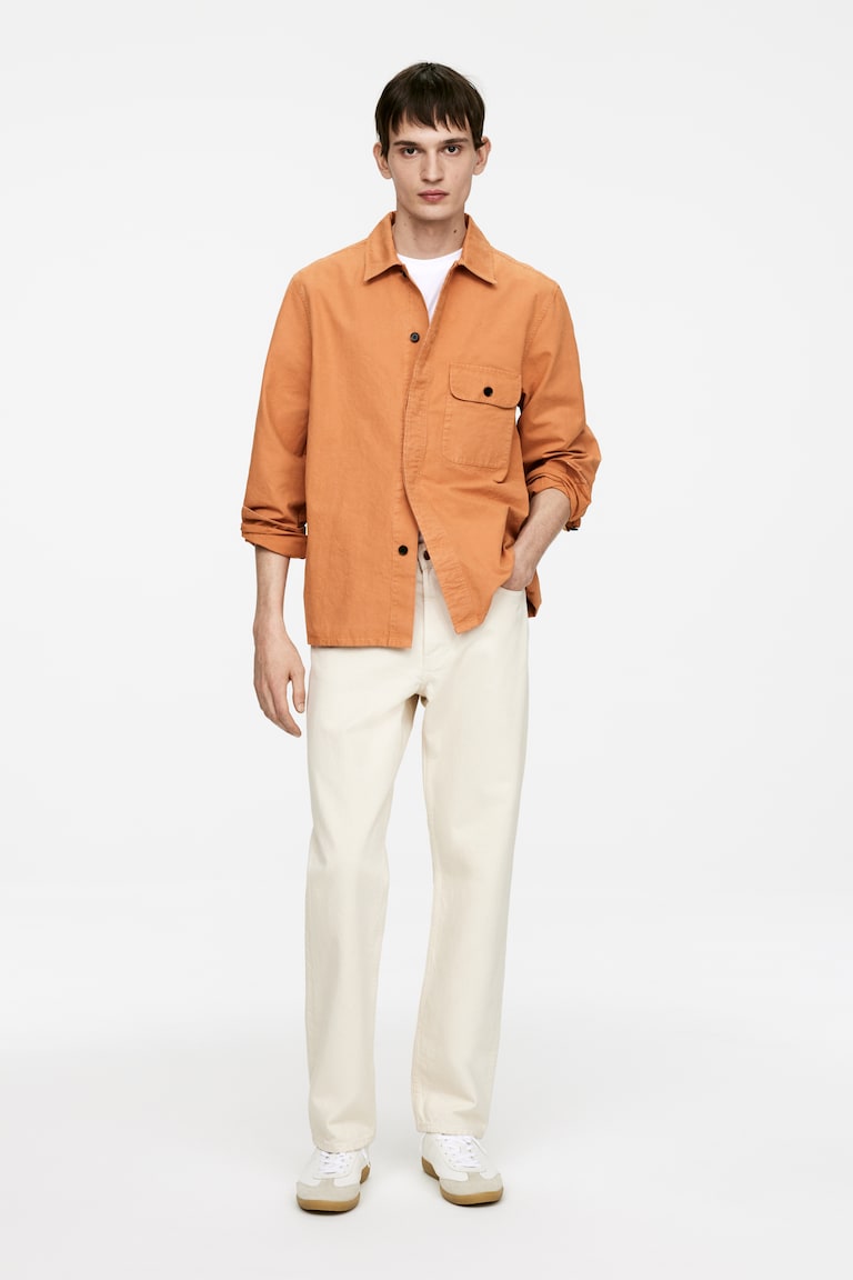 H&M Vaqueros straight loose fit OCEAN - Azul oscuro - HOMBRE