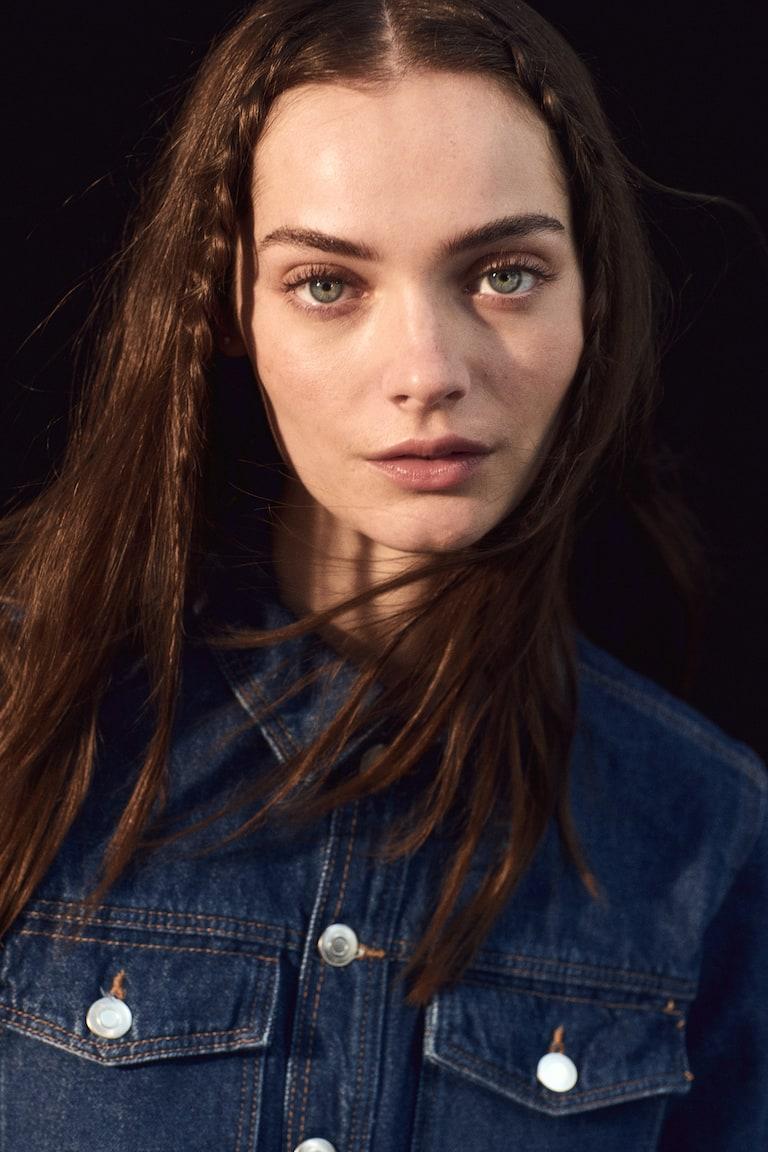 H&M Vestido Denim De Manga Corta - Azul Denim Claro - MUJER