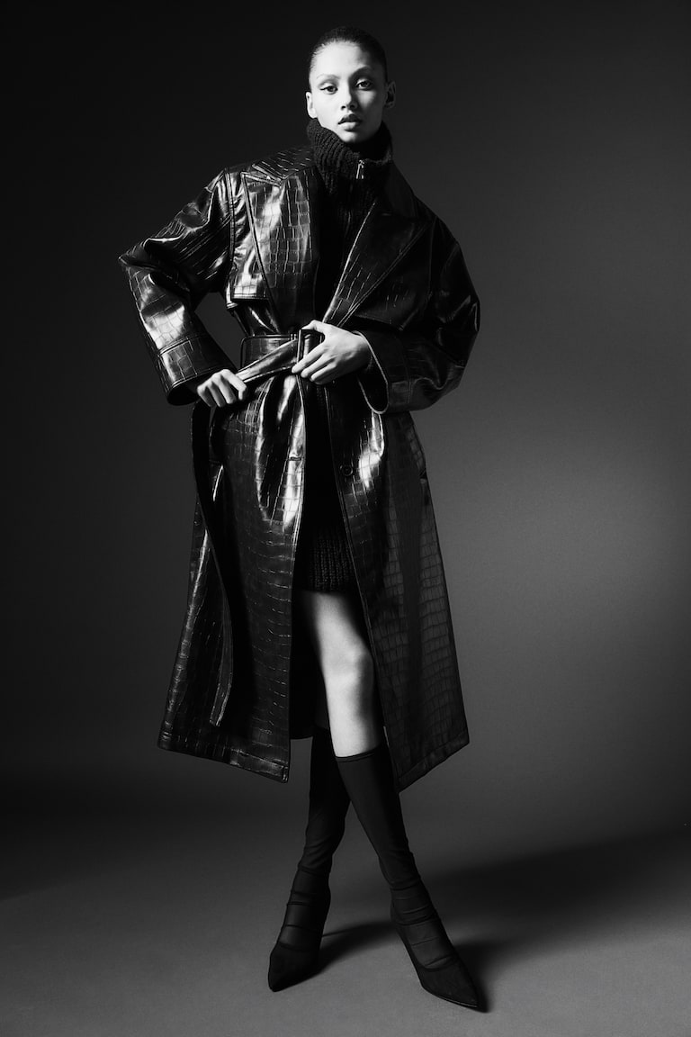 H&M Vestido En Punto De Canalé Con Media Cremallera - Negro - MUJER