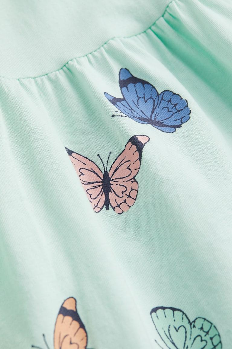 H&M Vestido Estampado De Algodón - Rosa/Frambuesas - NIÑOS