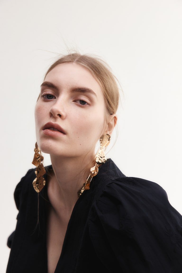 H&M Vestido Túnica De Algodón - Amarillo Pálido - MUJER