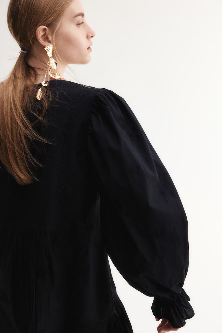 H&M Vestido Túnica De Algodón - Amarillo Pálido - MUJER