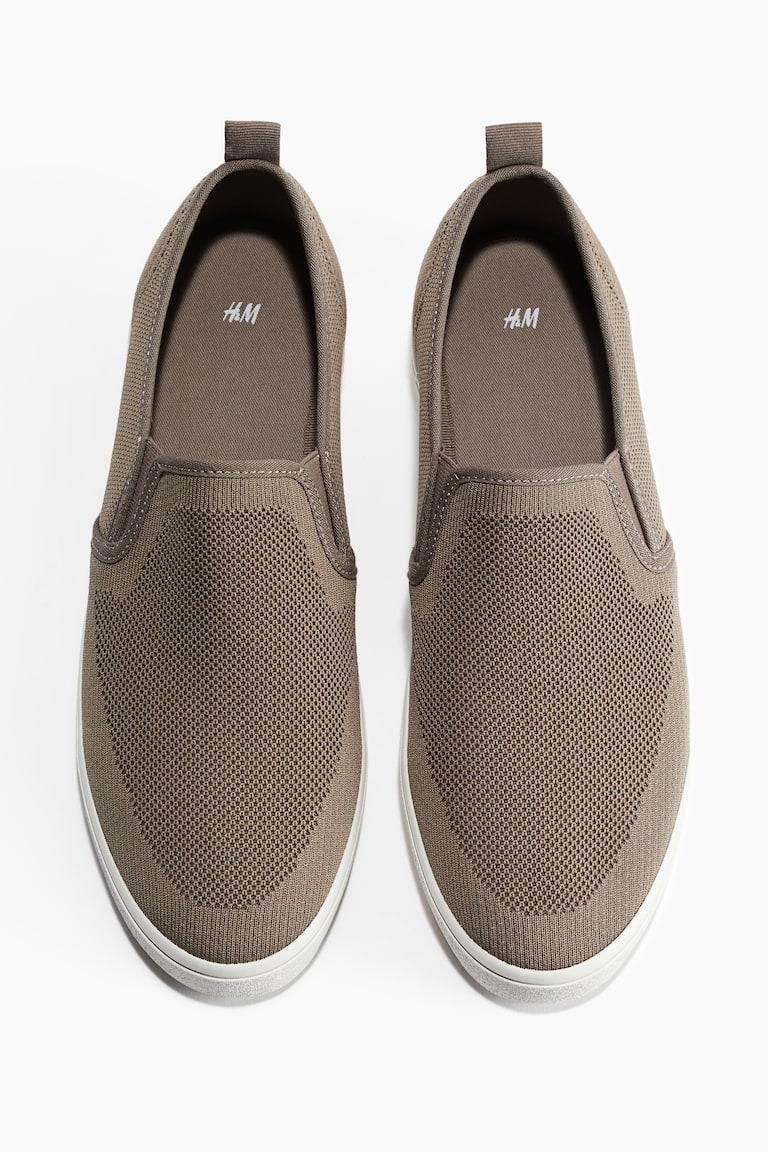 H&M Zapatillas Deportivas De Malla Slip-on - Beige - HOMBRE