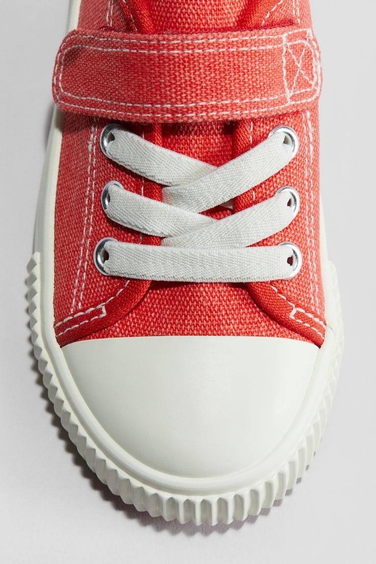 H&M Zapatillas Deportivas En Lona De Algodón - Rojo - NIÑOS