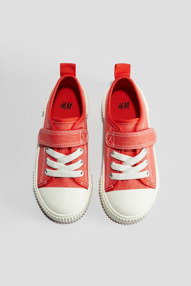 H&M Zapatillas Deportivas En Lona De Algodón - Rojo - NIÑOS