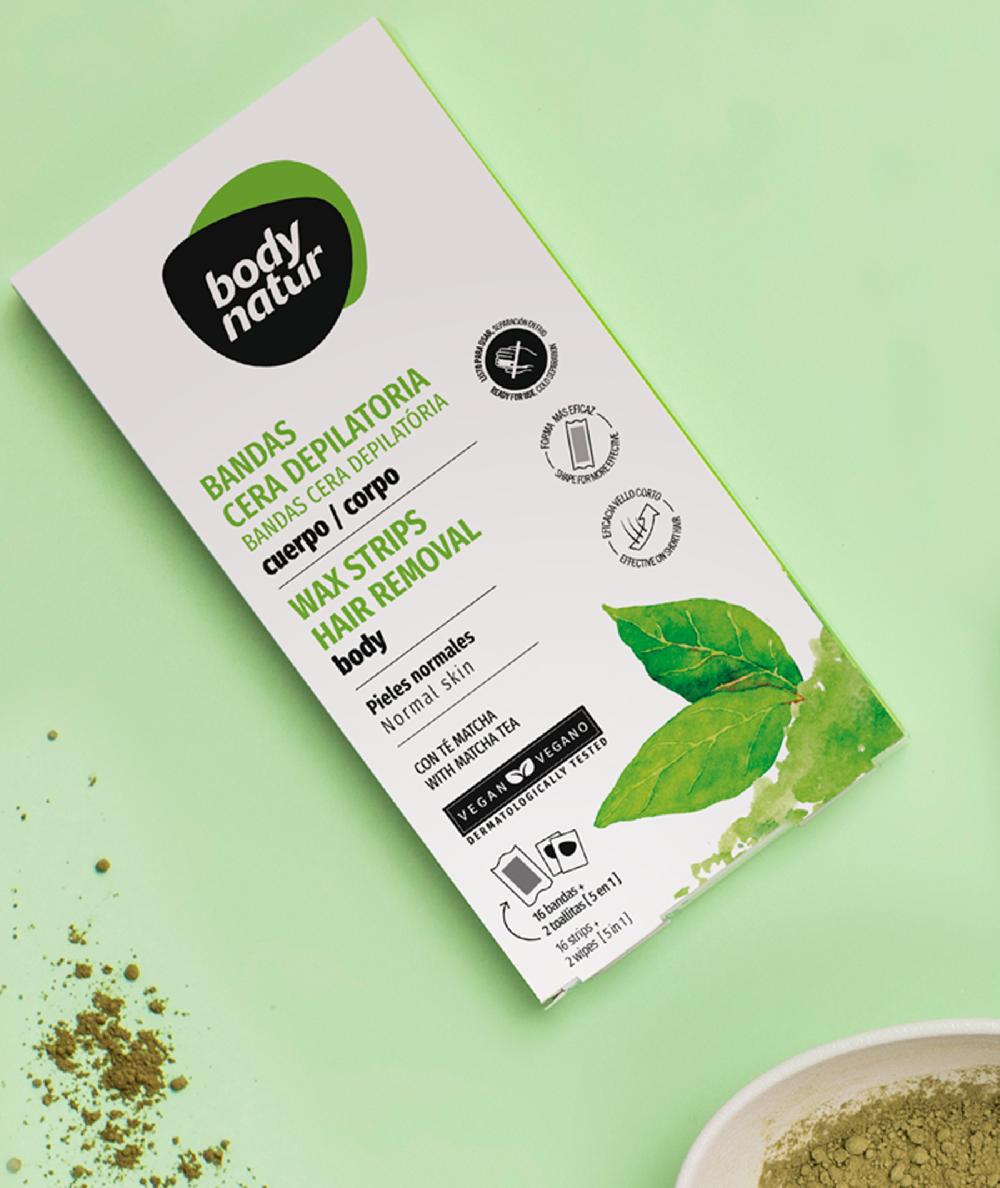 the body natur BANDAS CERA DEPILATORIA CUERPO PIELES NORMALES