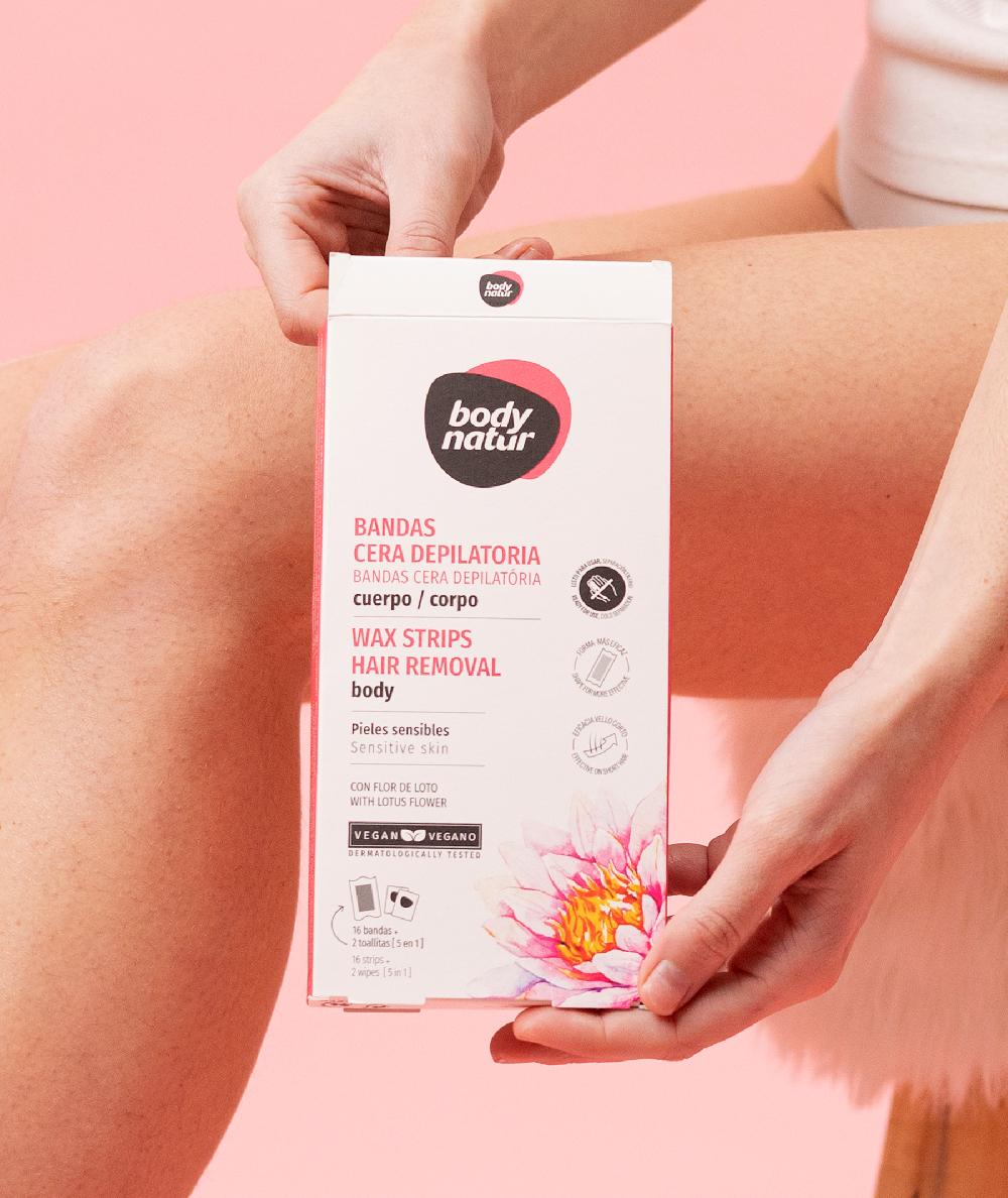 the body natur BANDAS CERA DEPILATORIA CUERPO PIELES SENSIBLES