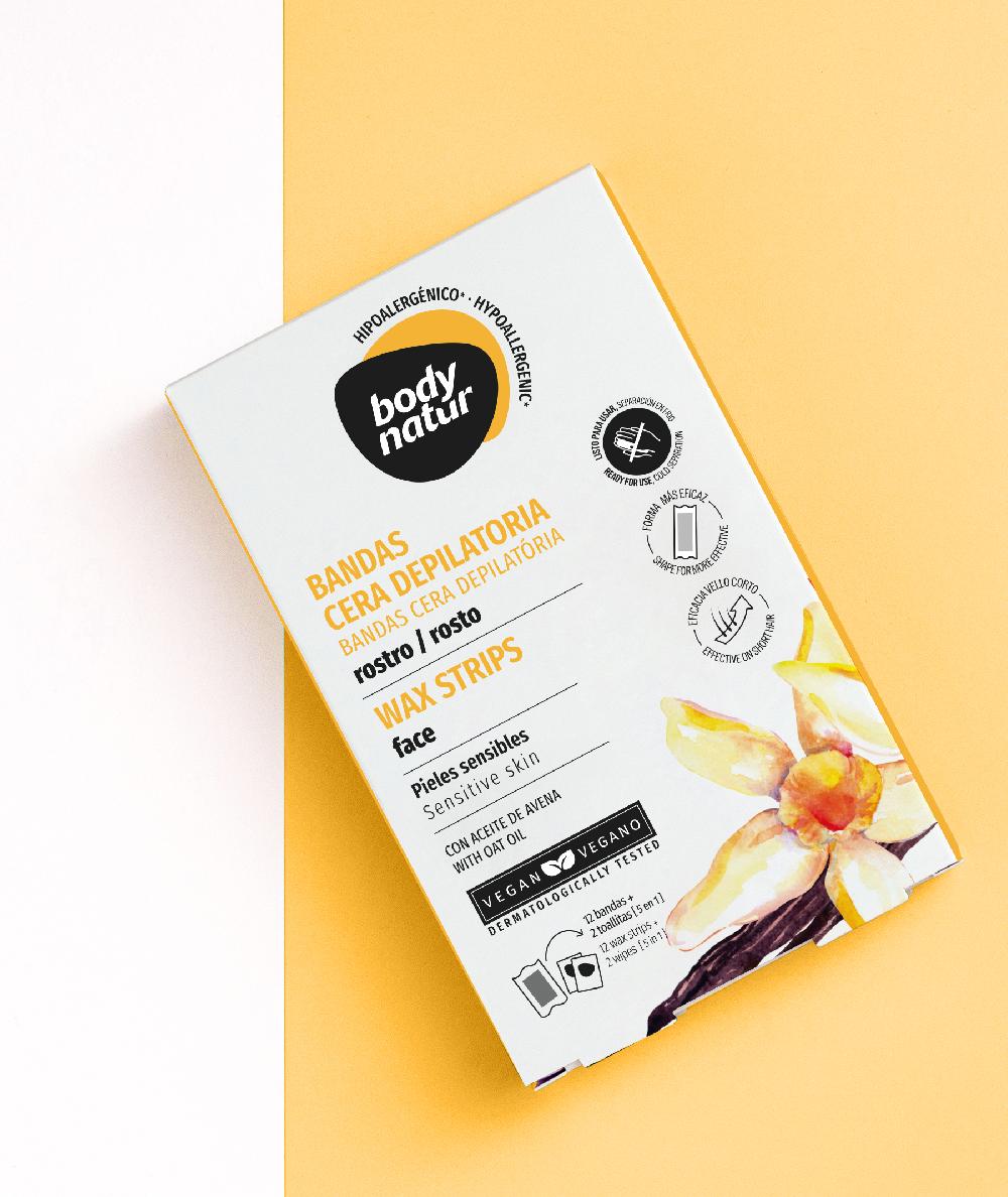the body natur BANDAS CERA DEPILATORIA FACIAL HIPOALERGÉNICAS