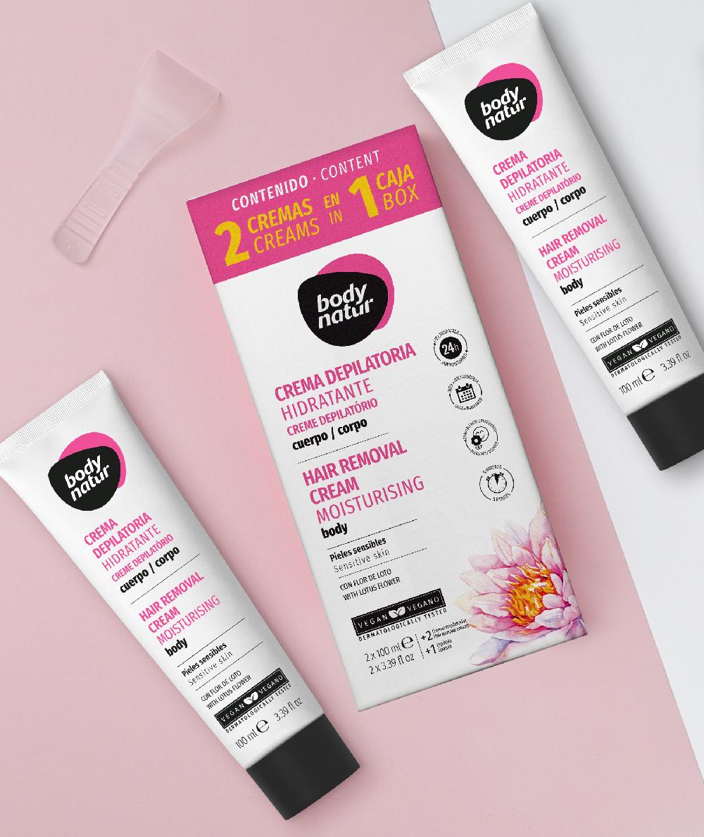the body natur DUPLO CREMA DEPILATORIA HIDRATANTE CORPORAL PIELES SENSIBLES